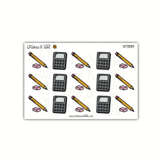 School Supplies - Mini Sticker Sheet