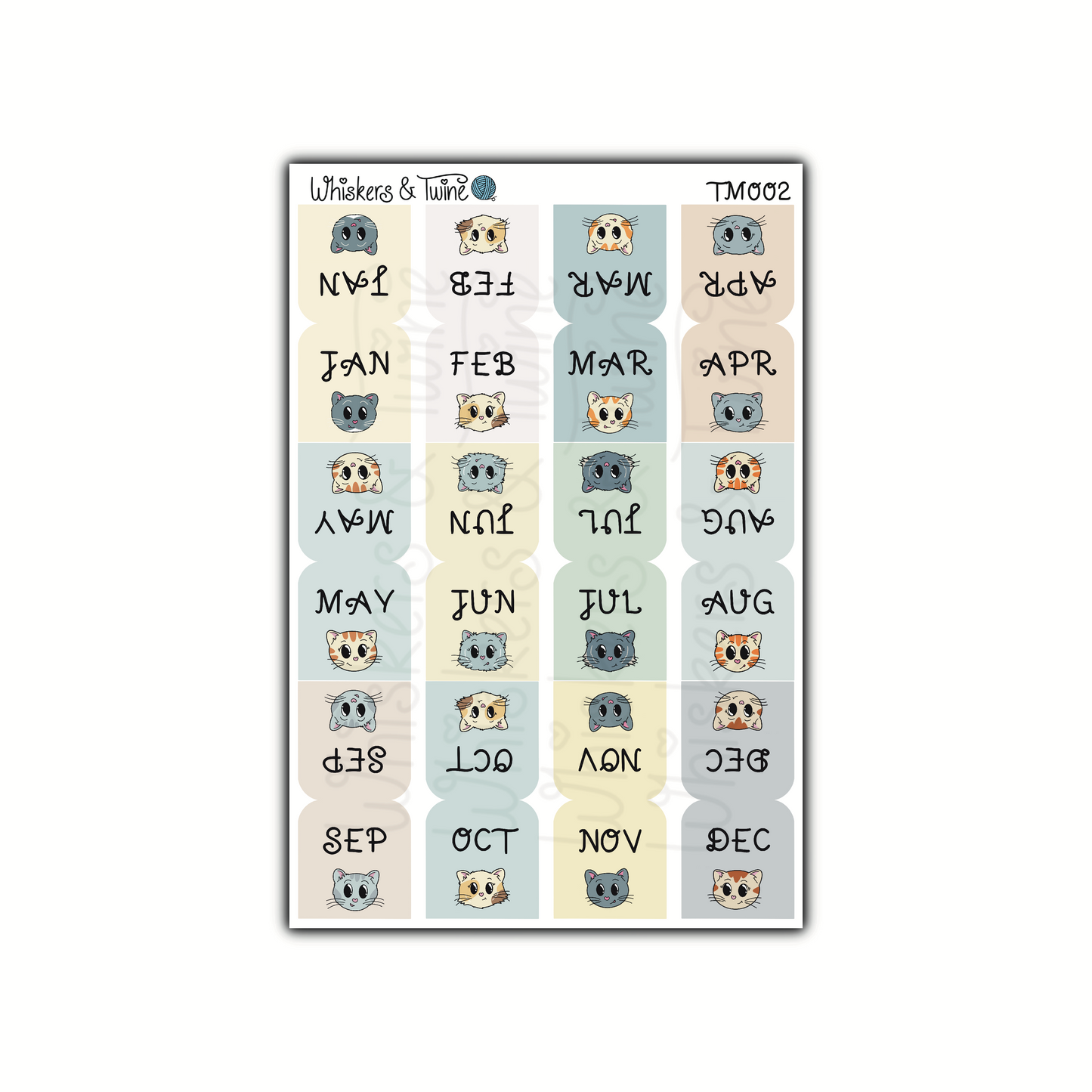 Calendar Tabs - Mini Sticker Sheet