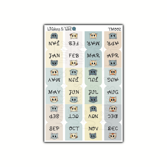 Calendar Tabs - Mini Sticker Sheet