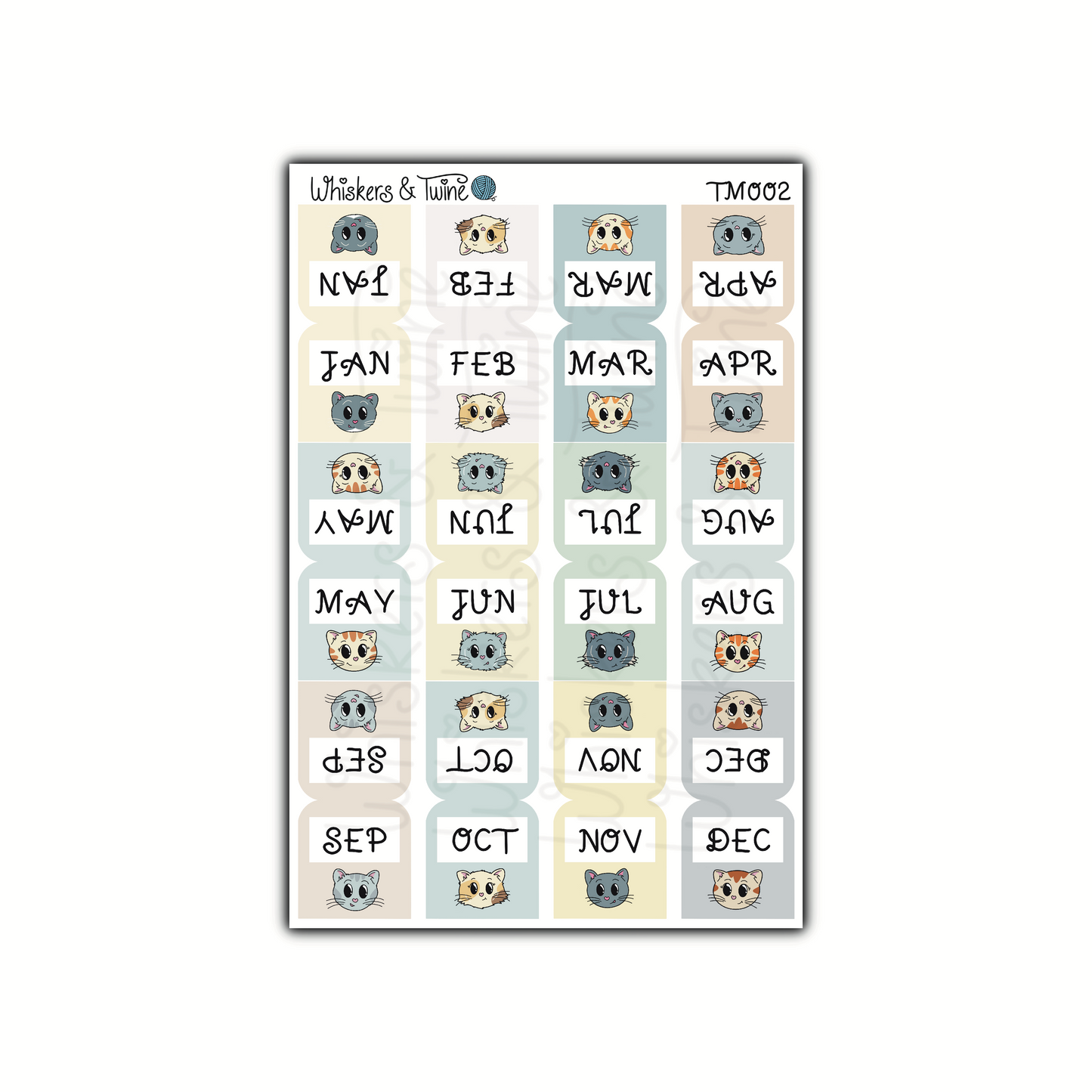Calendar Tabs - Mini Sticker Sheet