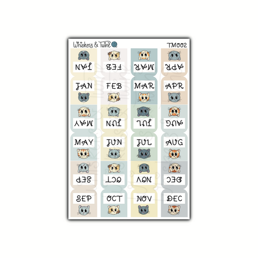 Calendar Tabs - Mini Sticker Sheet