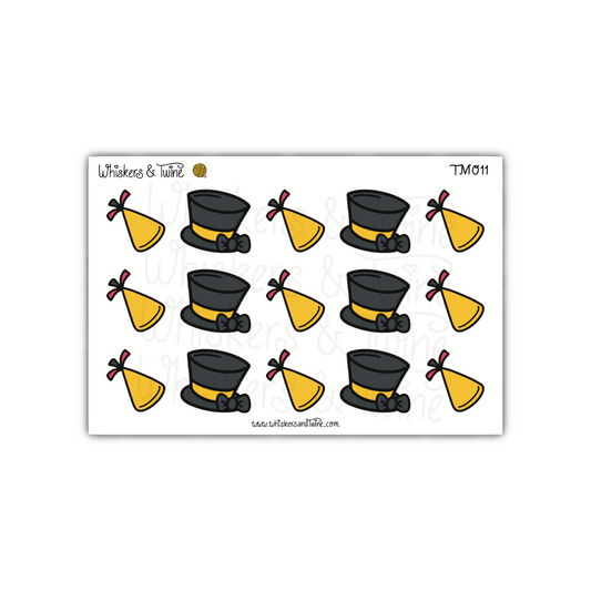 Party Hats - Mini Sticker Sheet
