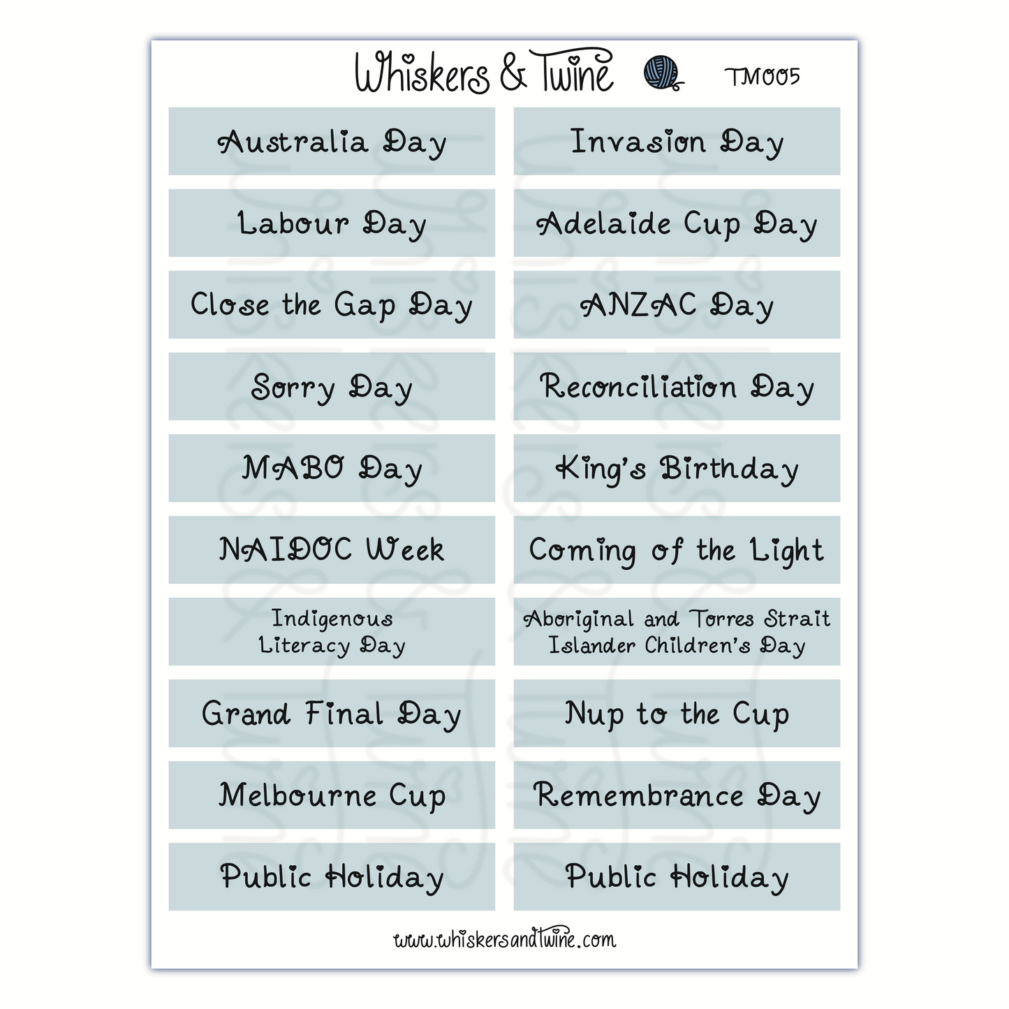 Australian Headers - Sticker Sheet