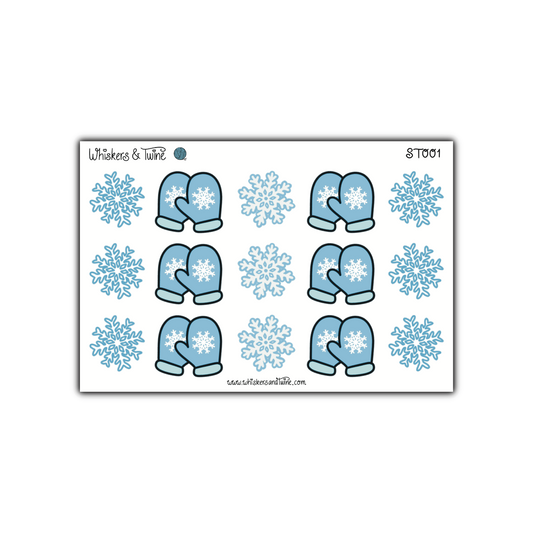 Snow Mittens - Mini Sticker Sheet