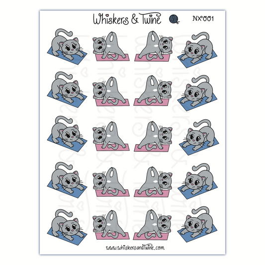 Yoga with Nox – Sticker Sheet